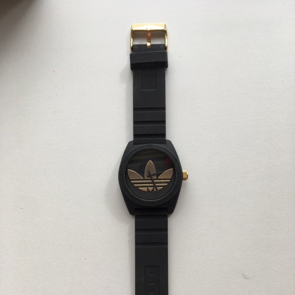 Black Rubber Adidas Watch